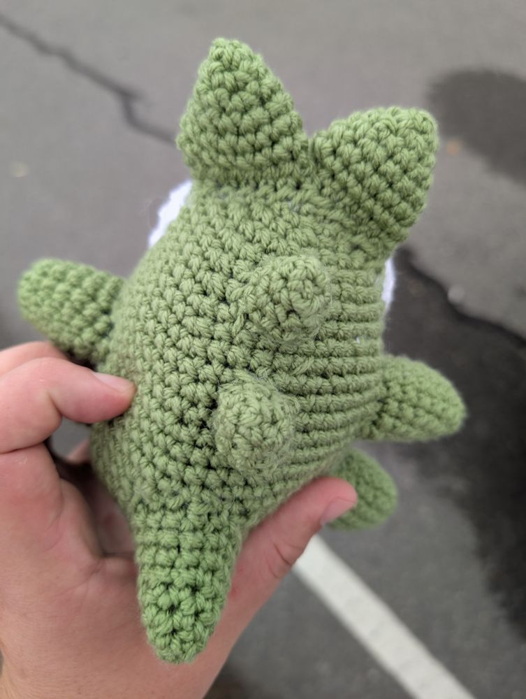 Backside of crocheted Substitute Doll