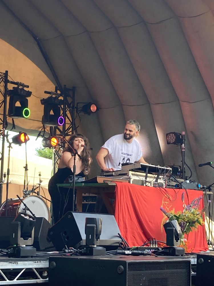 Fyi behind the decks mixing and singing 