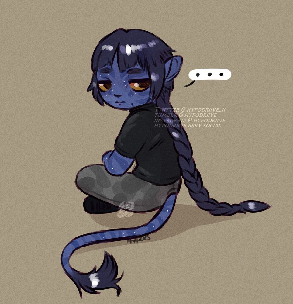  messy chibi of a deadpan recombinant OC. 