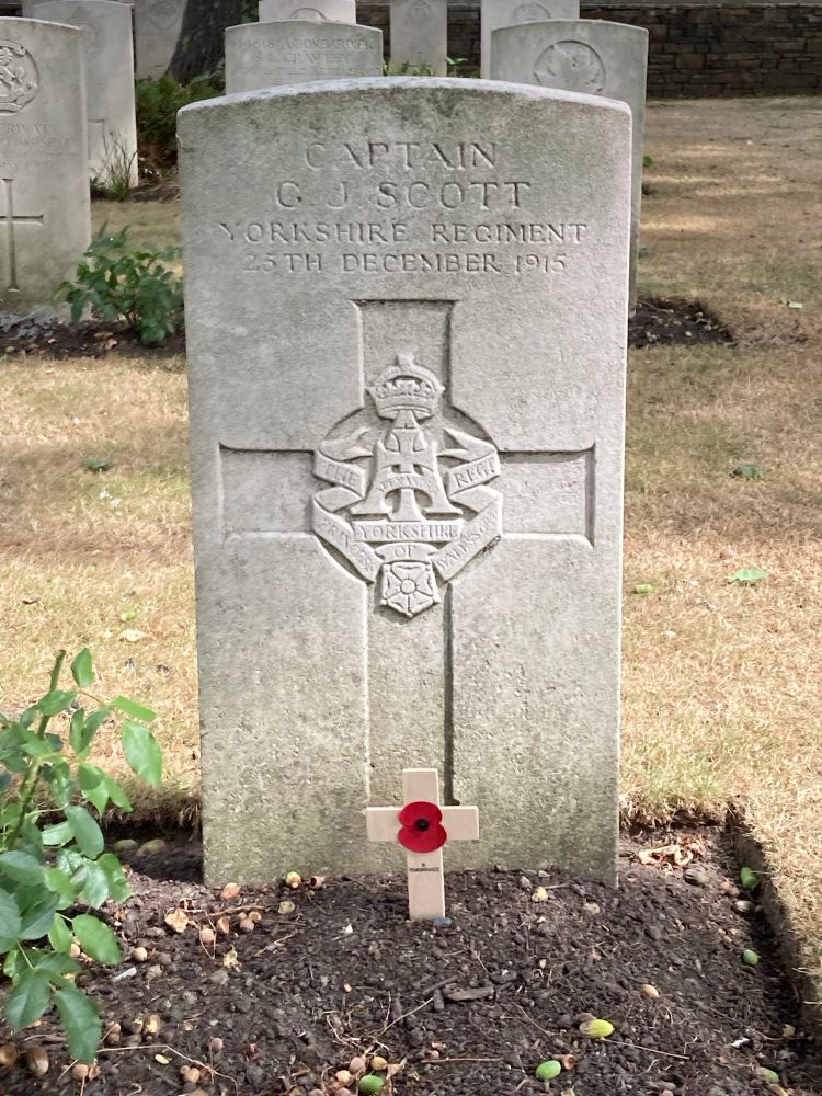 Captain George Jefferson Scott, killed 25/12/1915.