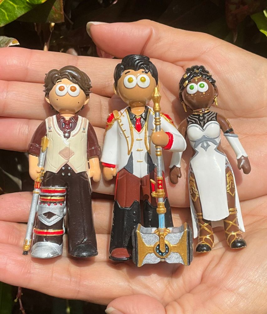 Arcane's Viktor, Jayce and Mel inspired 3D figurines.