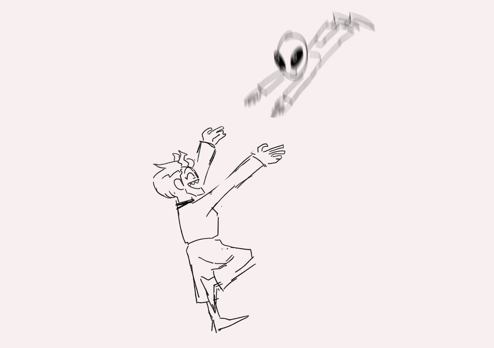 Tennifer lets go, launching Zob high into the air.