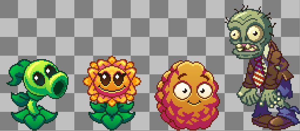 Added Browncoat Zombie from the Plants Vs. Zombies franchise. This zombie uses a brown coat with a stripped white and red tie. He also wears blue pants and brown shoes.