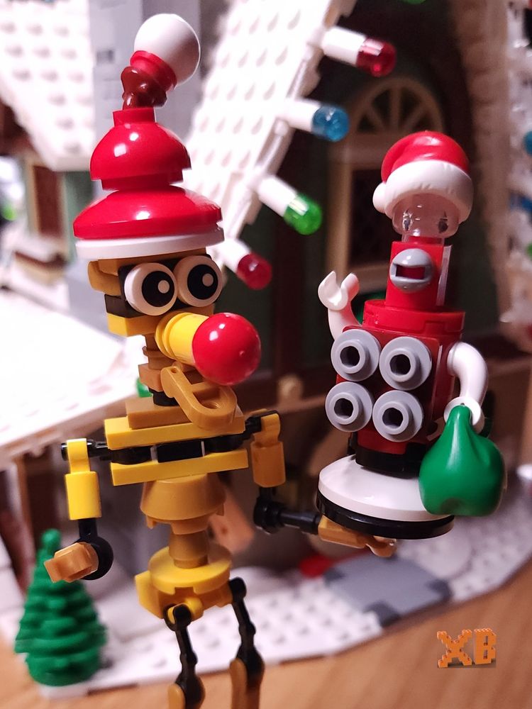 Lego Crow T Robot and Tom Servo are celebrating a Patrick Swayze Christmas, as should one and all. 