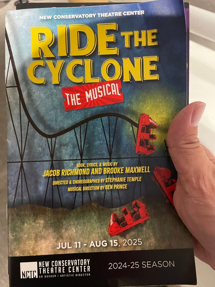Program for Ride the Cyclone- The Musical