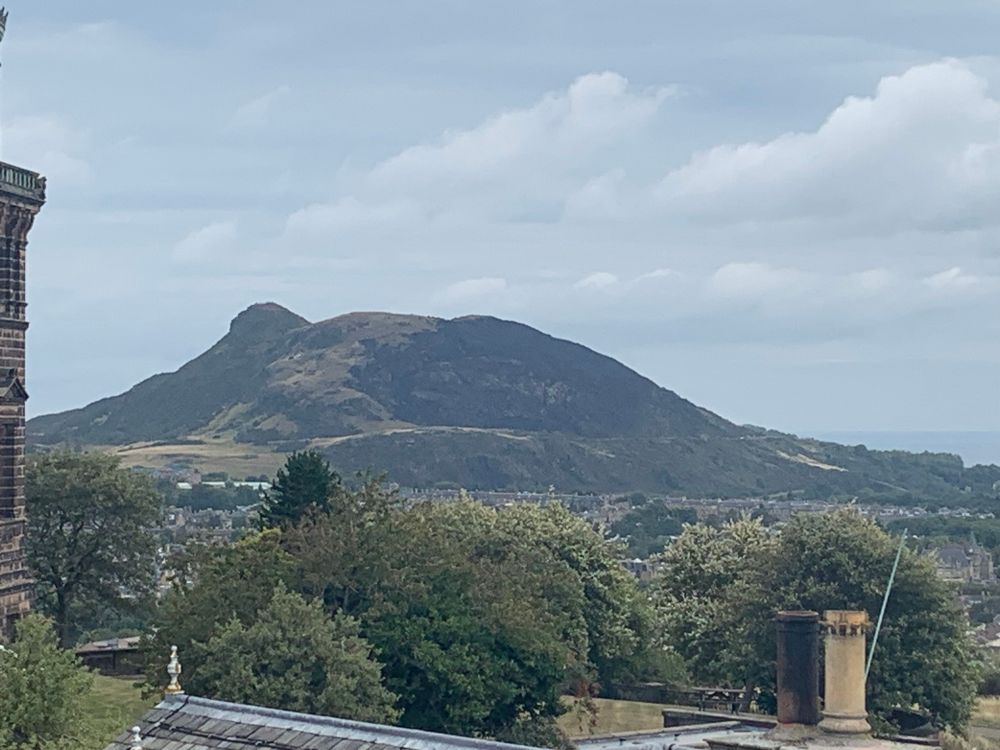 Arthur’s Seat as seen from the Royal Observatory on Blackford Hill. There was a big fire yesterday.