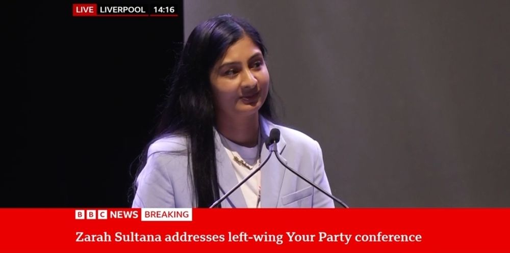 Zarah Sultana addresses left-wing Your Party conference 