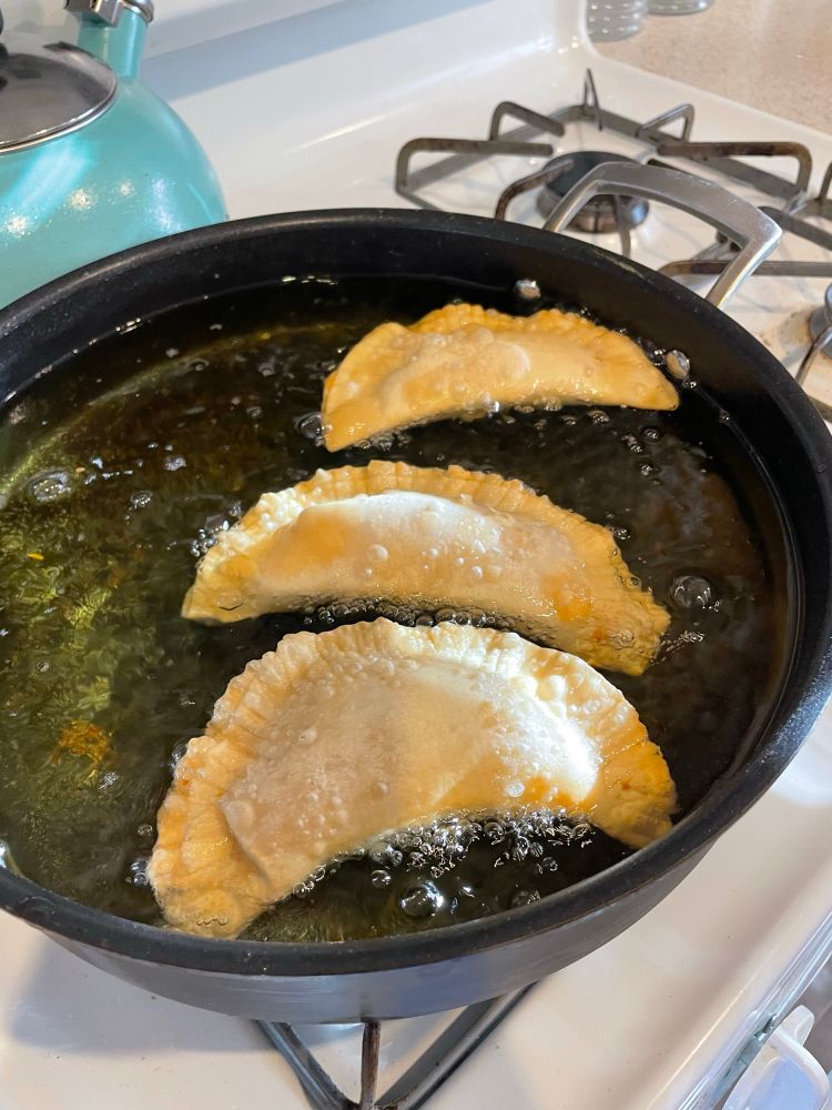 Empanadas cooking