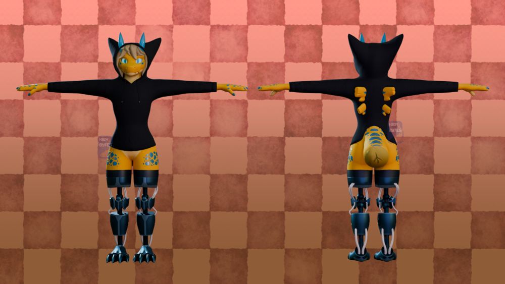 Enyard with hoodie model turnaround