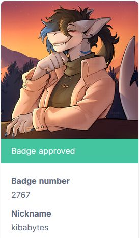 NFC Badge registration of kibabytes