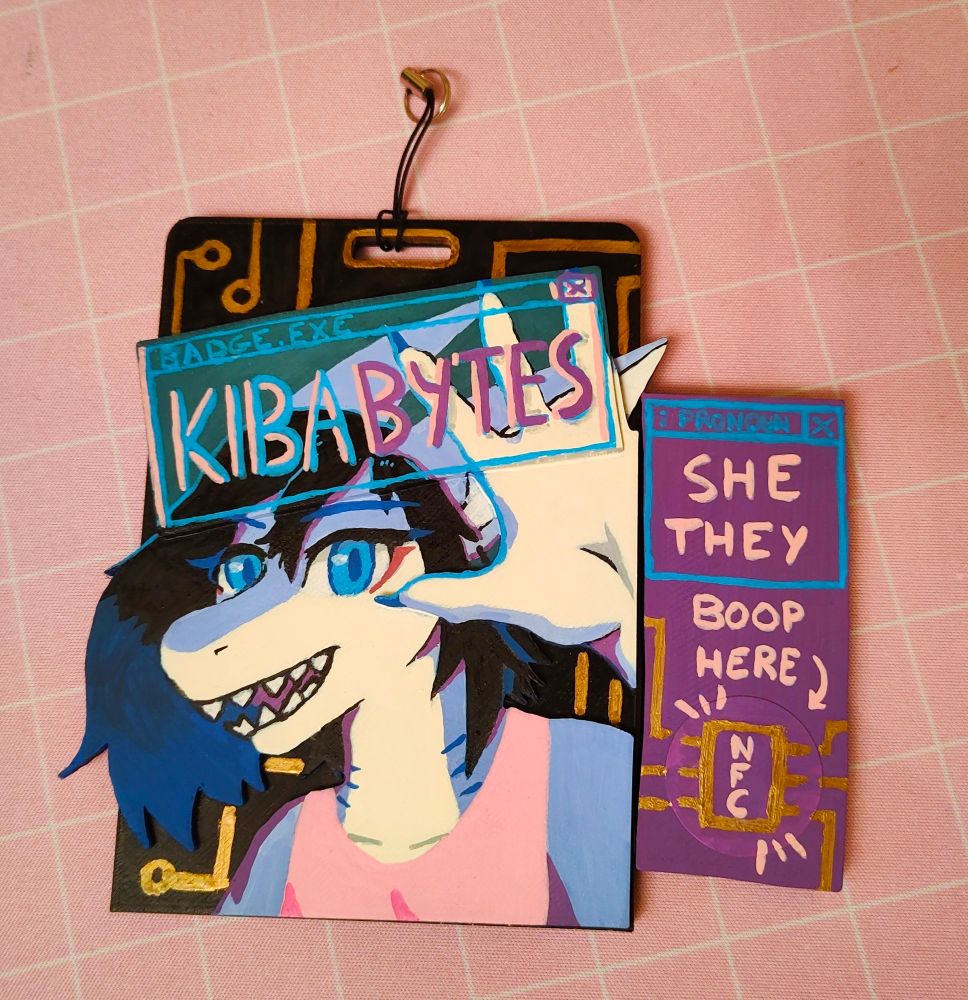 Furry 3D Badge of kibabytes