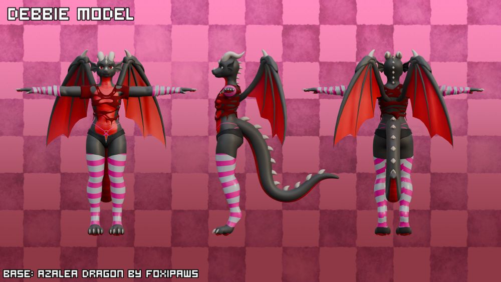 Turnaround render of Debbie avatar