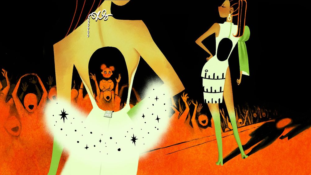 illustration based on the article "The Cult of thinness is making a comeback"