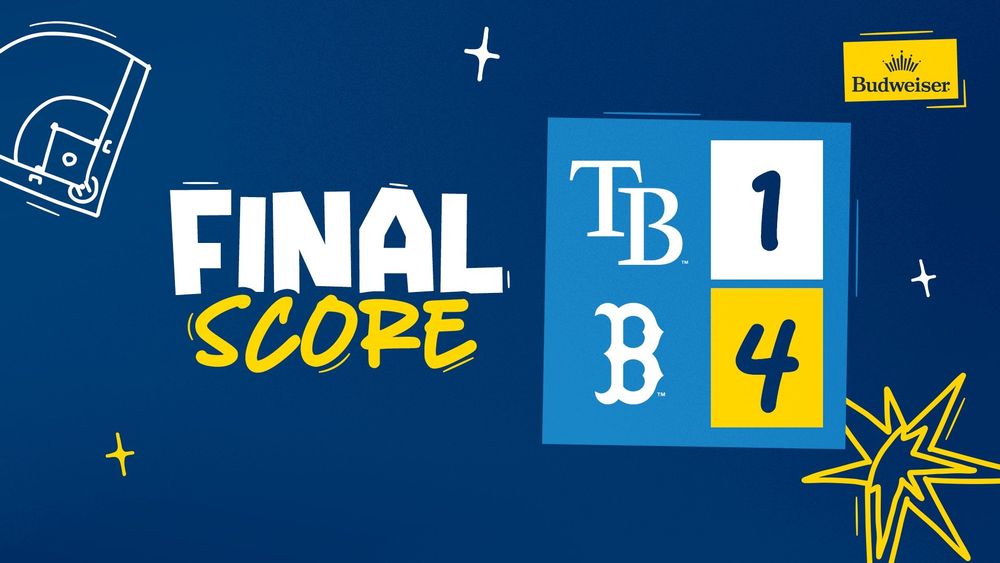 Rays      1
Red Sox 4