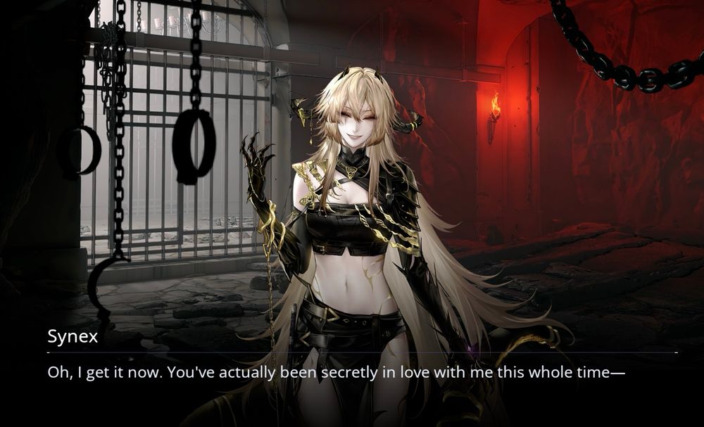 Screenshot of Synex from PTN saying “oh, I get it now. You’ve been actually secretly in love with me this whole time—“ 