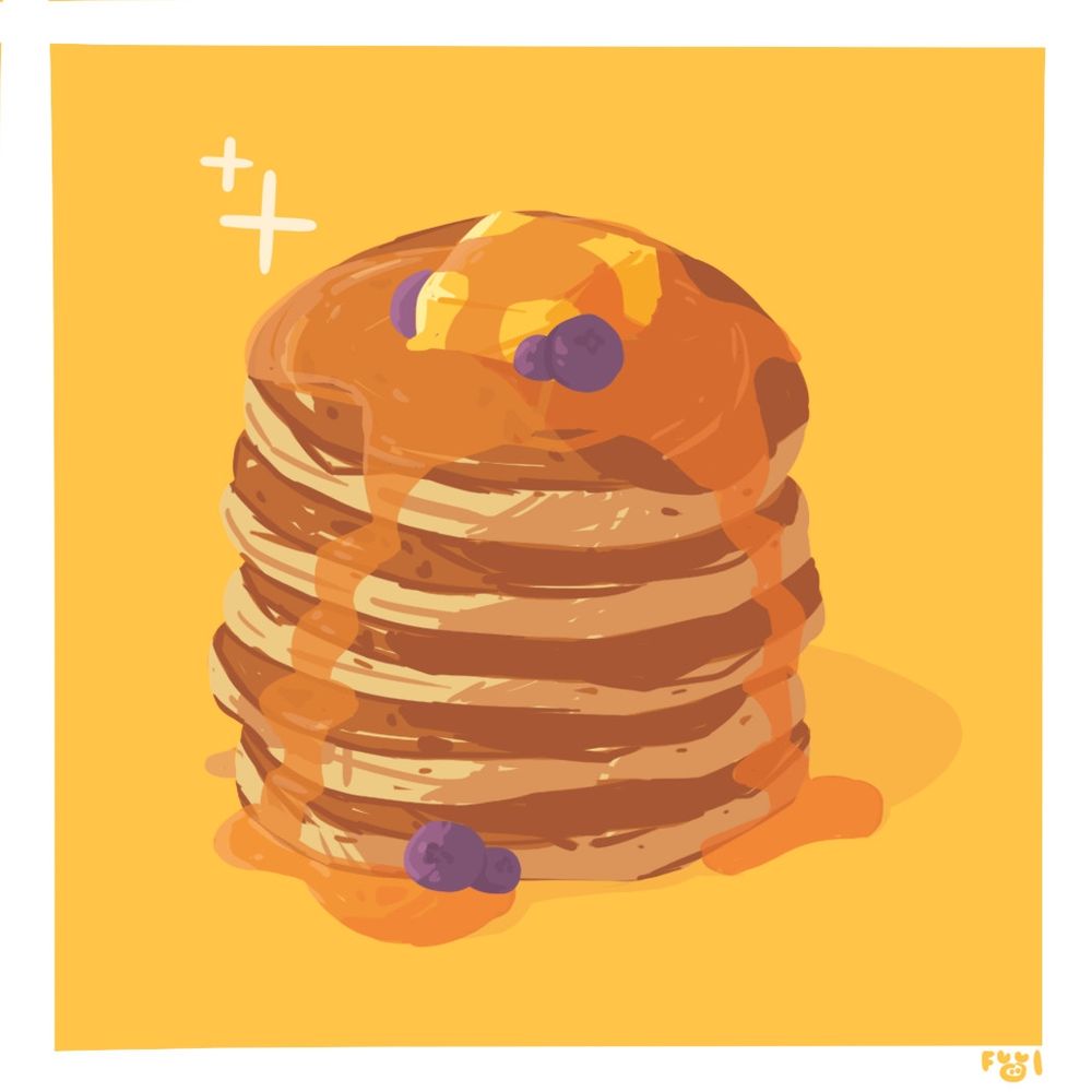 Illustration of a stack of pancakes 