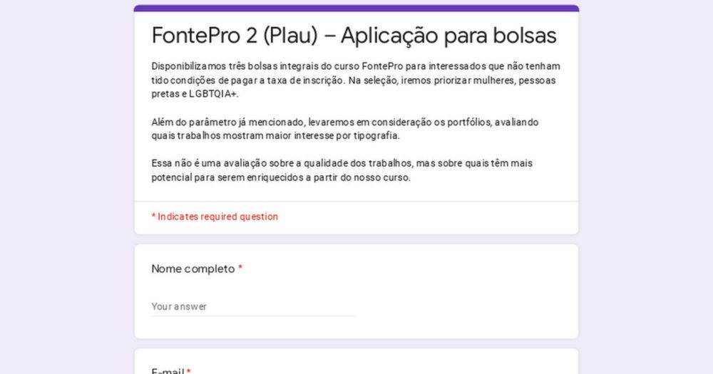 FontePro 2 (Plau) – Aplicação para bolsas