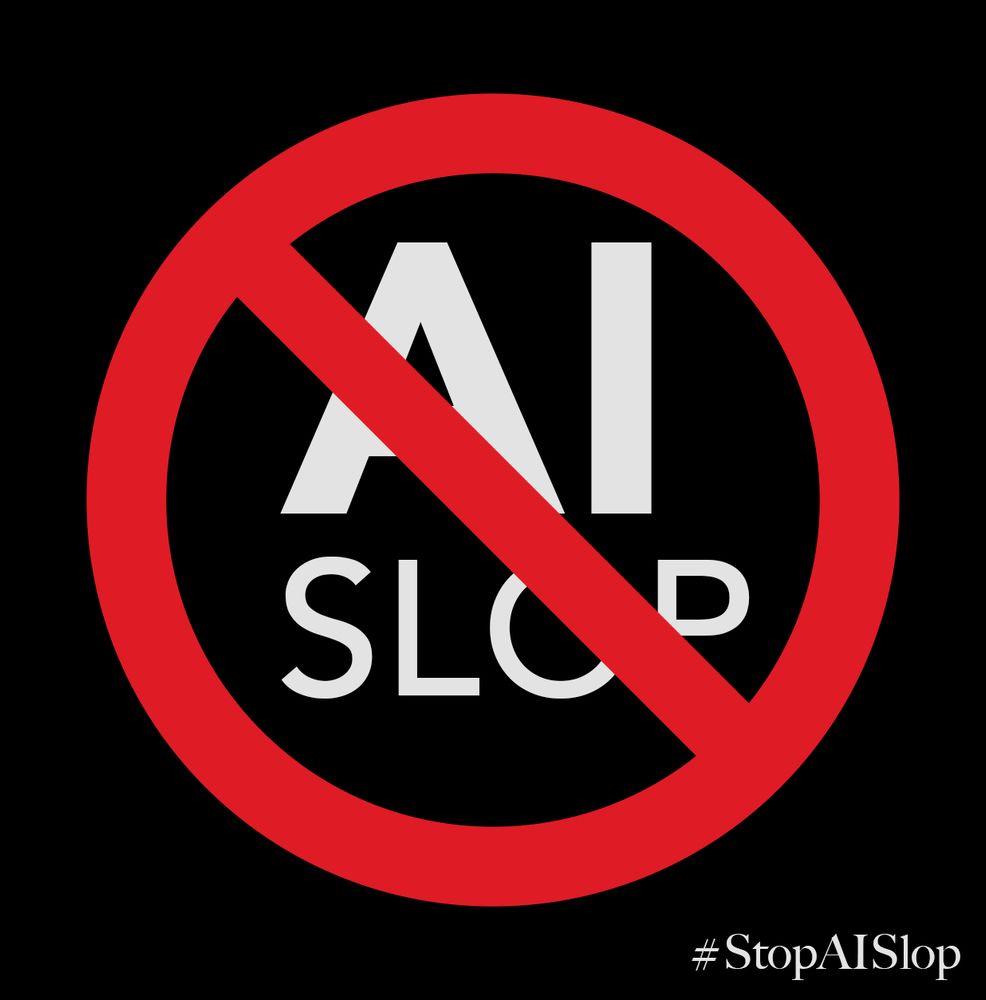 Stop AI slop sign.
