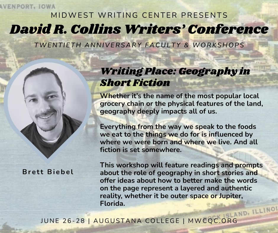 Whether it’s the name of the most popular local grocery chain or the physical features of the land, geography deeply impacts all of us. Everything from the way we speak to the foods we eat to the things we do for is influenced by where we were born and where we live. And all fiction is set somewhere. This workshop will feature readings and prompts about the role of geography in short stories and offer ideas about how to better make the words on the page represent a layered and authentic reality, whether it be outer space or Jupiter, Florida. 