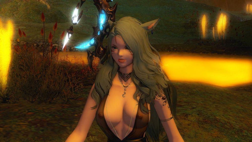 Desdemona keeps walking angrily in her revealing translucent black sleepwear.

"Fucking seriously? They could have sent Rhien for this! I'm too old for this bullshit! I may look young but urgh. Even going out like this. Do they know what kind of creatures like to lurk this late at night?"