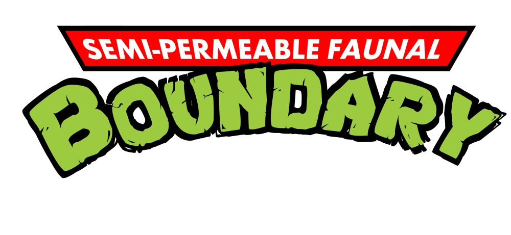 That there teenager mutant ninja whatsits logo but it reads Semi-Permeable Faunal Boundary.
