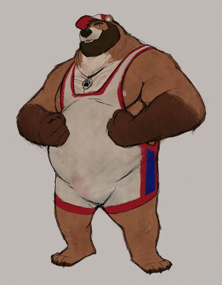 #DigsArt

Just a big grizzly bear flexing in a singlet.
