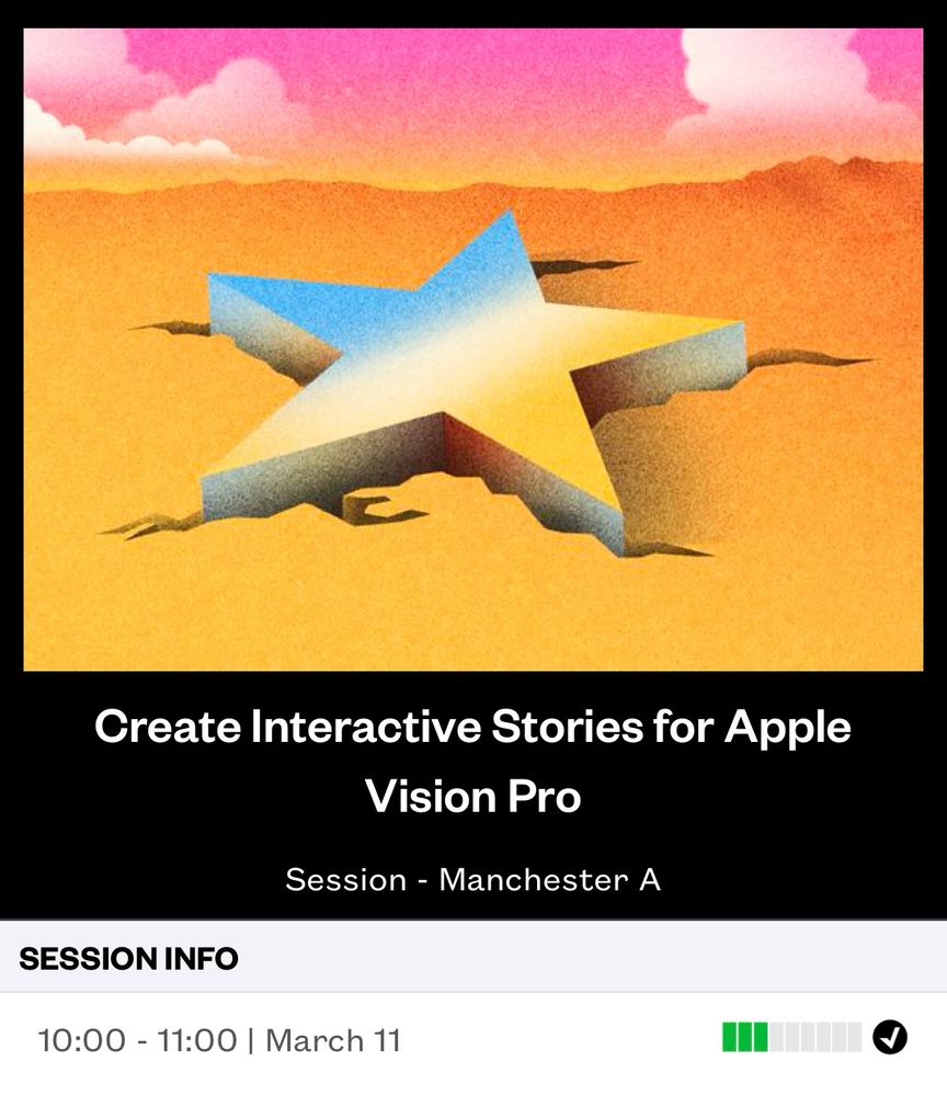 Create interactive stories for Apple Vision Pro 10-11am March 11 session screenshot