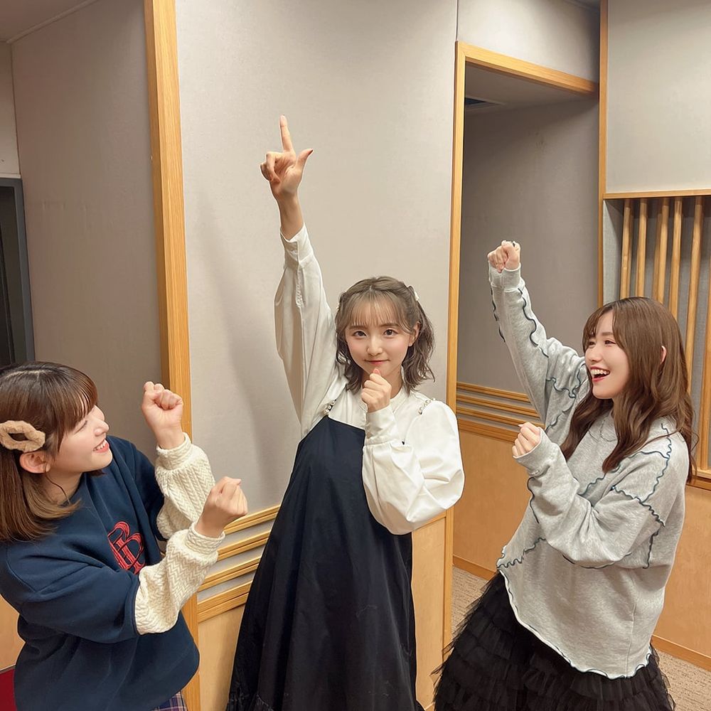 Iwami Manaka, Ikumi Hasegawa and guest Minami Tanaka at World Dai Star Radio #95