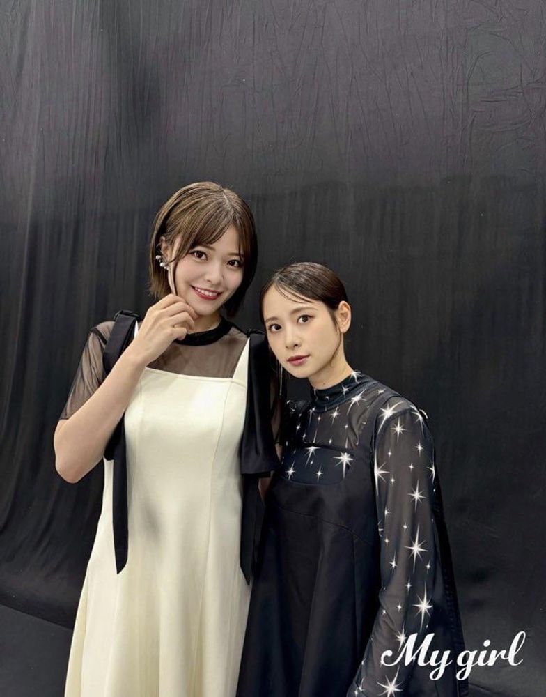 Maeda Kaori and Sayumi Suzushiro at the MyGirl magazine photoshoot