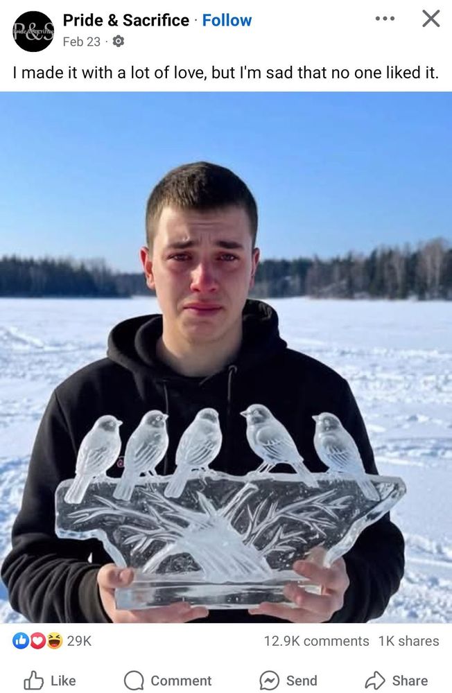 Ice sculpture slop