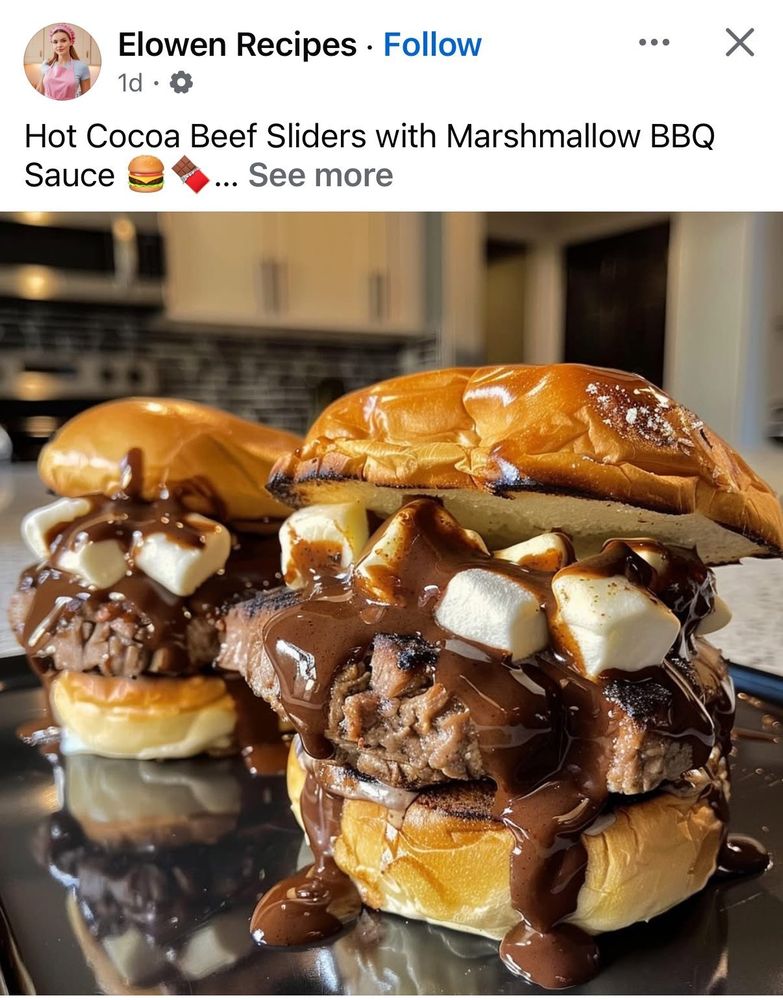 Hot Cocoa beef sliders 🤢🤮