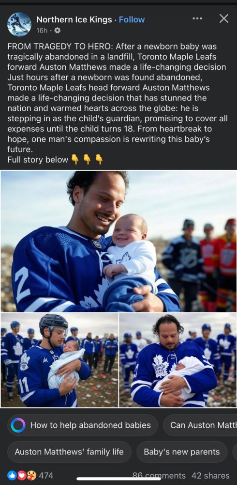 FROM TRAGEDY TO HERO: After a newborn baby was tragically abandoned in a landfill, Toronto Maple Leafs forward Auston Matthews made a life-changing decision Just hours after a newborn was found abandoned, Toronto Maple Leafs head forward Auston Matthews made a life-changing decision that has stunned the nation and warmed hearts across the globe: he is stepping in as the child's guardian, promising to cover all expenses until the child turns 18. From heartbreak to hope, one man's compassion is rewriting this baby's future. 