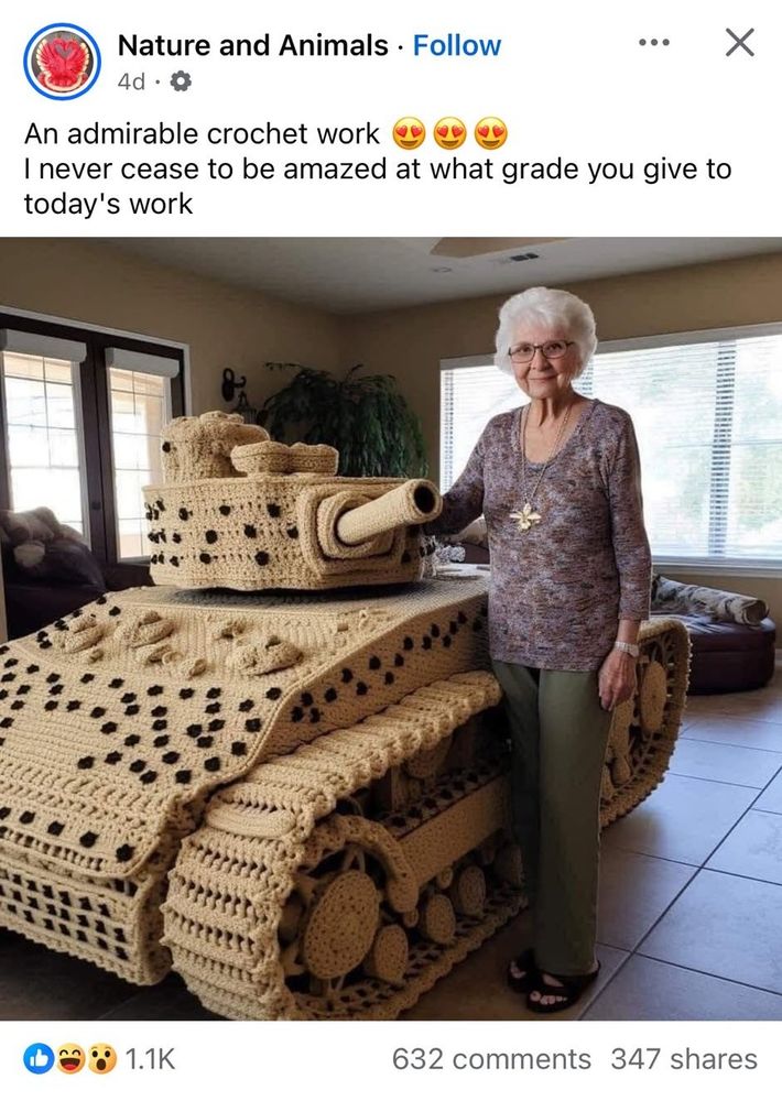 Giant crochet tank