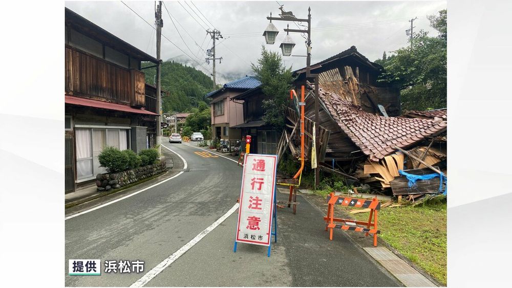 「空き家が壊れた」木造2階建て長屋が倒壊 前日から続く雨が原因か＝浜松・天竜区 | 静岡のニュース | SBSNEWS | 静岡放送