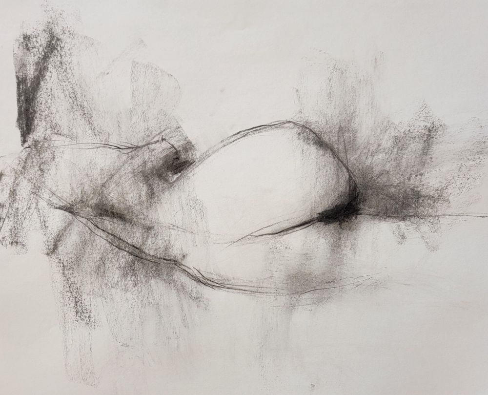 17" x 11" Charcoal on paper