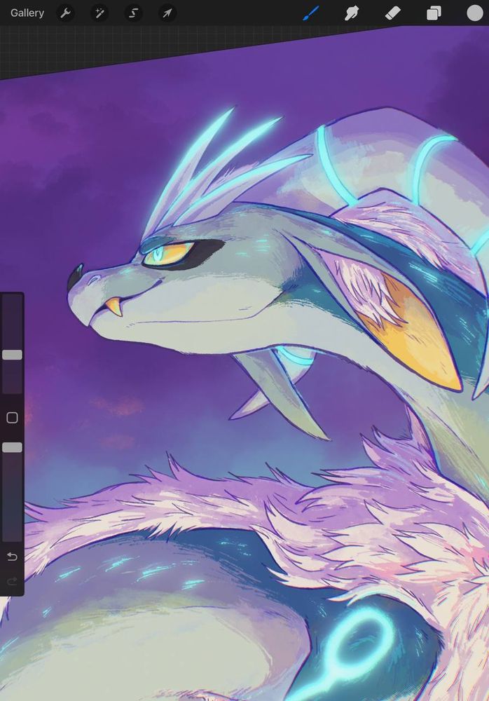 Cropped WIP of dragon silver 