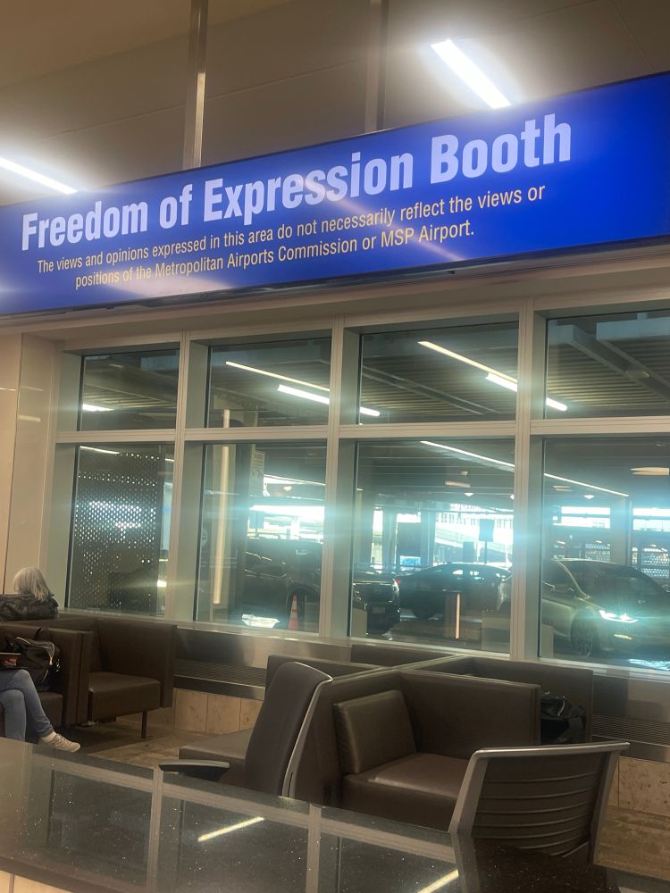 Freedom of Expression Booth at MSP Airport 