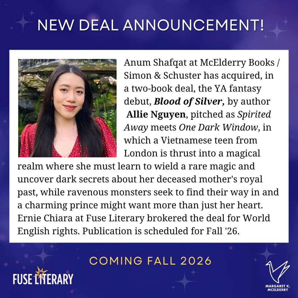Book deal announcement for Allie Nguyen’s YA fantasy Blood of Silver.
