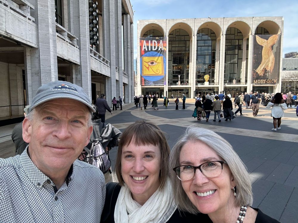 Me & fam outside the Met Opera ahead of seeing Moby Dick.