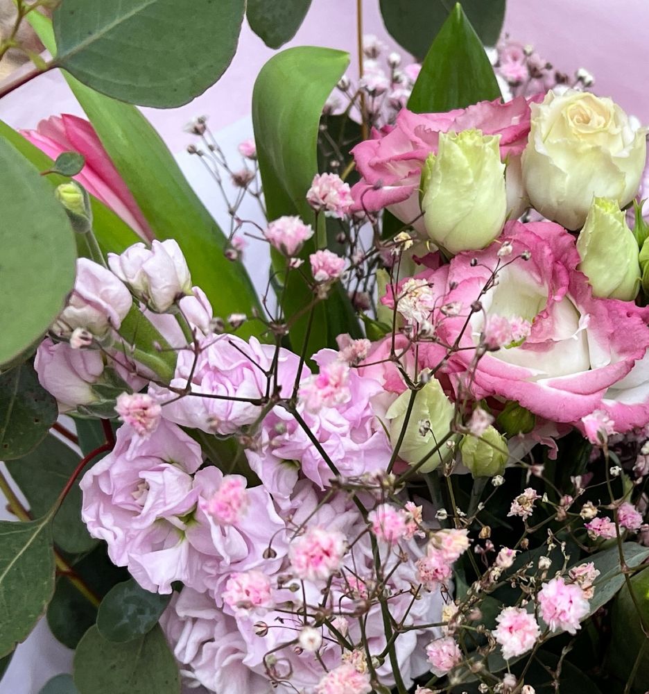 Bouquet de fleurs roses