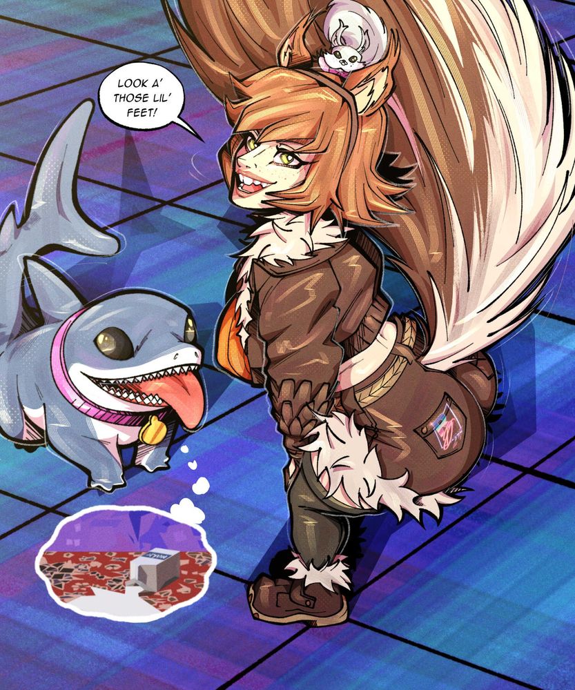 Squirrel girl and Jeff the land shark 