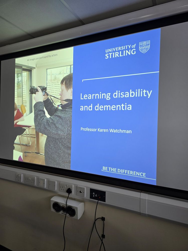 Presentation slide on learning disability and dementia 