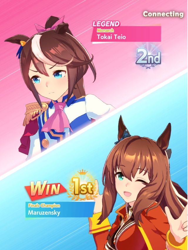 Final results of uma race of my Maruzensky is Tokai Teo.