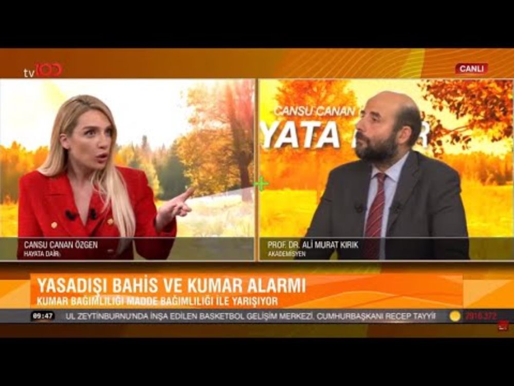 tv100 | Prof. Dr. Ali Murat Kırık | Türkiye'de yasa dışı bahis ve kumar gençler arasında yayılıyor!