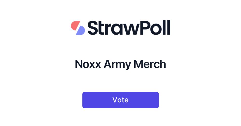 Noxx Army Merch - StrawPoll.com