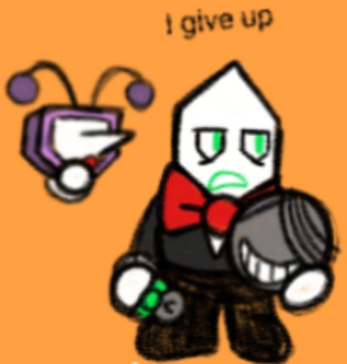 Battat takes off the Small Mike costume head and says how he gives up
No more Mike. This is stupid. 
Tenna is confused and surprised by Battat's reaction. Was it something he said?
