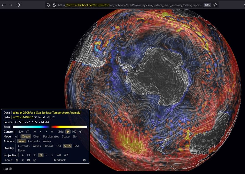 https://earth.nullschool.net/#current/ocean/isobaric/250hPa/overlay=sea_surface_temp_anomaly/orthographic=1.94,-99.05,527