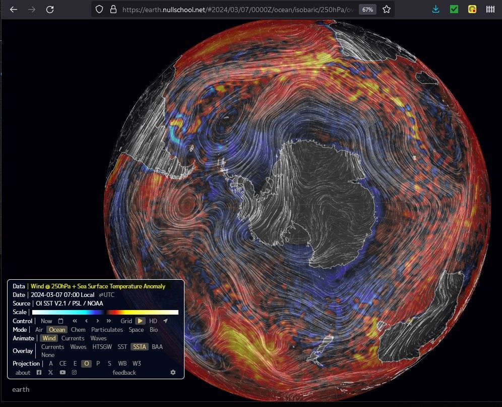 https://earth.nullschool.net/#current/ocean/isobaric/250hPa/overlay=sea_surface_temp_anomaly/orthographic=2.40,-93.81,668
