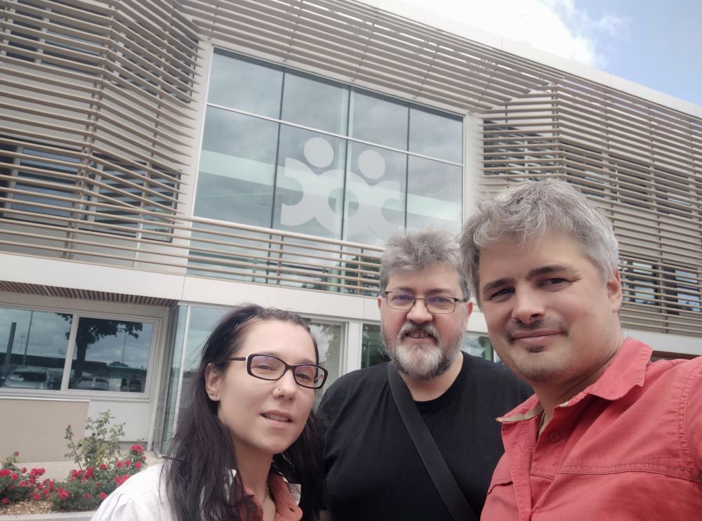 Visite à l'ESAT de St Jacques de la Lande en compagnie de Tifenn Siret, porte-parole de l'UDB, Jef Monnier, adjoint au handicap à la ville de Rennes et Gael Briand, rédacteur en chef du Peuple breton.