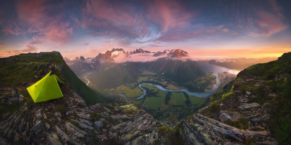 Beautiful sunrise in Norway 